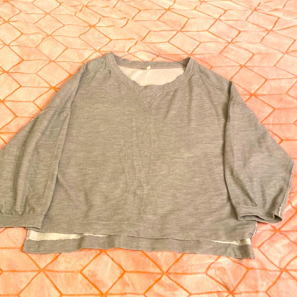 Grey Tee Sweatshirt Baggy Medium